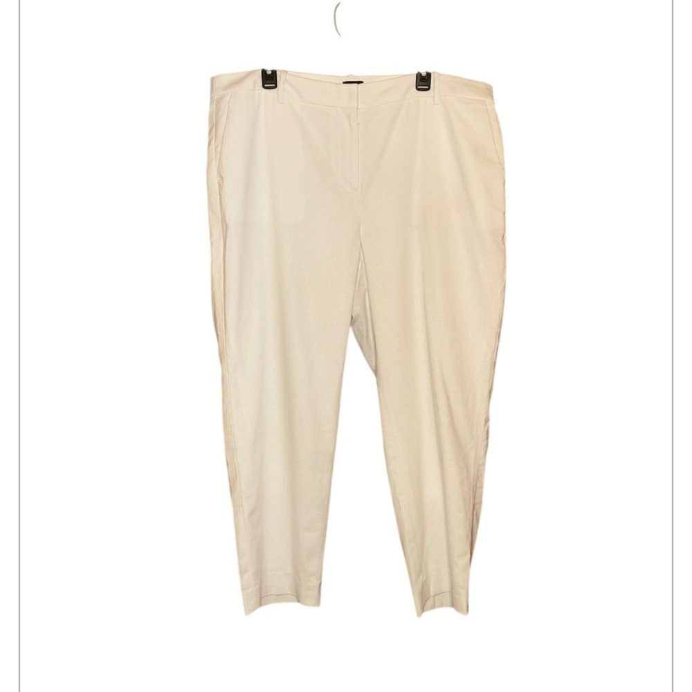 J.Crew factory lined linen blend white pants size 18